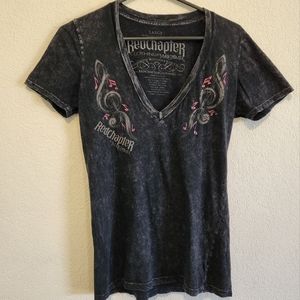 Red Chapter Women's Music Notes Tee Shirt Size Large